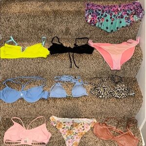 Colorful Swimwear Set women’s/juniors. Size small Bundle set of 10 pcs!!